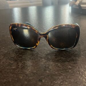 Maui Jim Women's Tortoiseshell Frame Sunglasses with Dark Brown Lenses